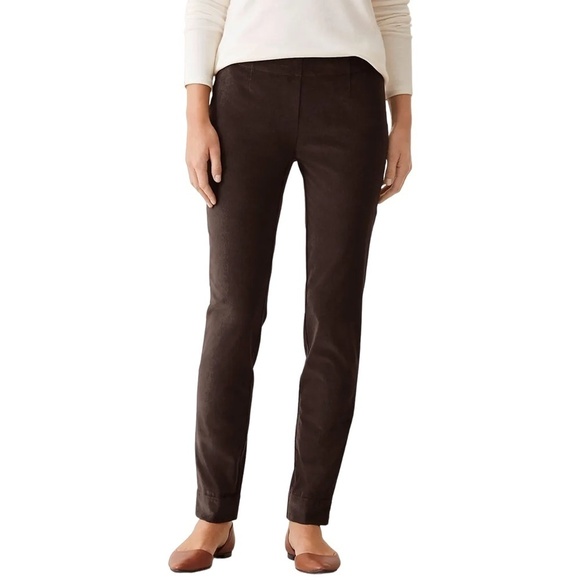 J. Jill Microwale Corduroy pants trousers pockets Dark Brown Walnut High Waist - Picture 9 of 11